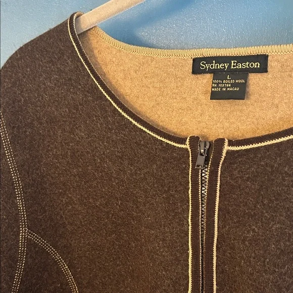 Women's Brown Wool Cardigan - Picture 9 of 9